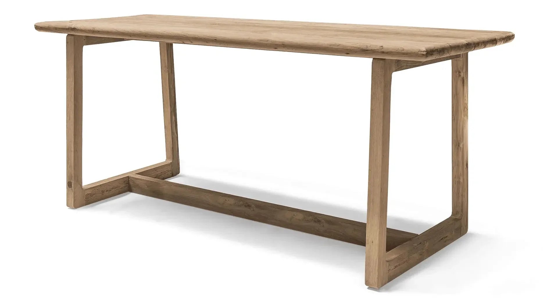 Großer Bartisch DENNIS 220x85 cm – eleganter Hochtisch aus massivem Teakholz mit natürlicher Oberfläche, perfekt für großzügige Outdoor-Lounges oder Küchenbars