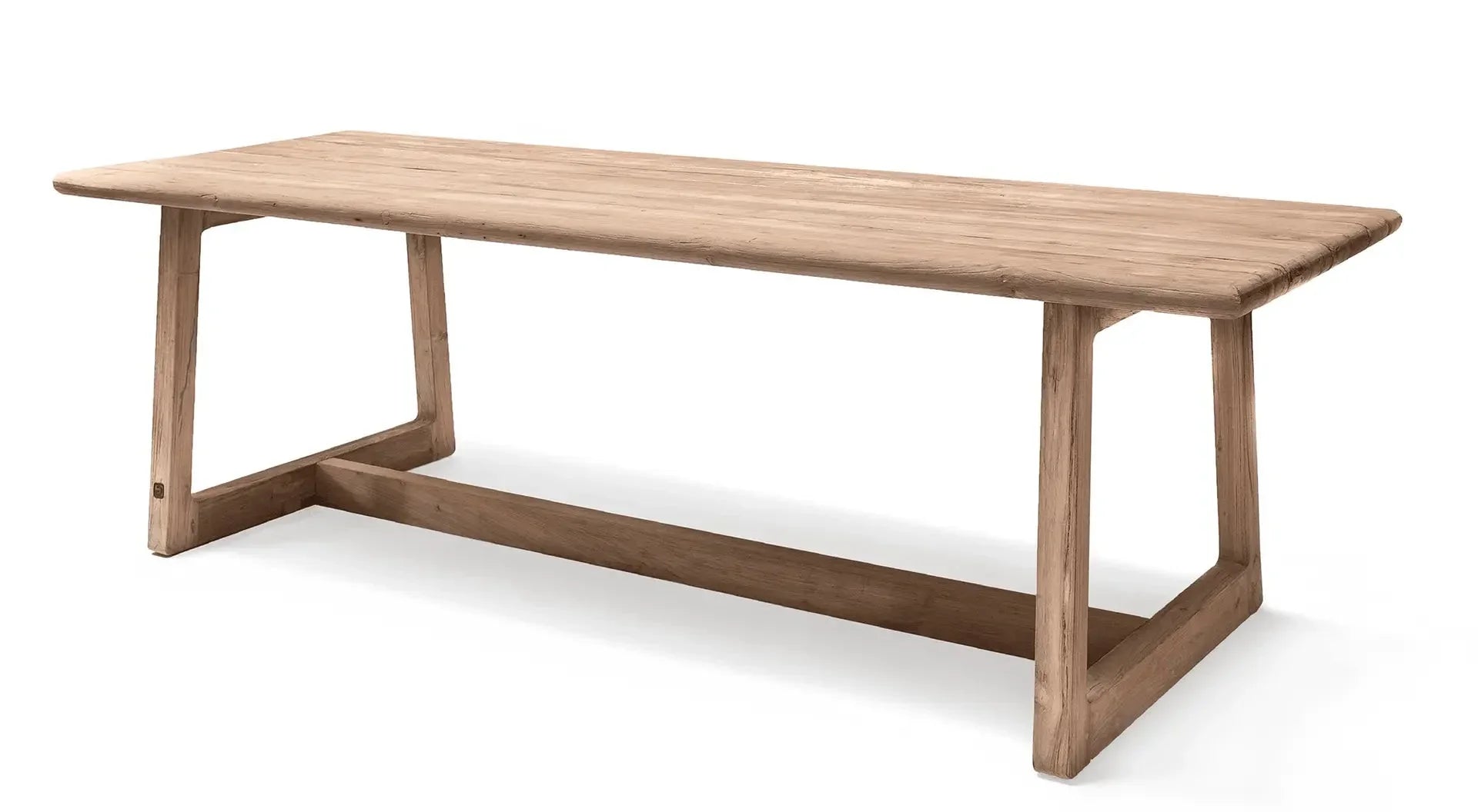 Großer Gartentisch DENNIS 250x85 cm – eleganter Outdoor-Tisch aus recyceltem Teakholz, perfekt für großzügige Terrassen, Gartenfeste oder stilvolle Außenbereiche