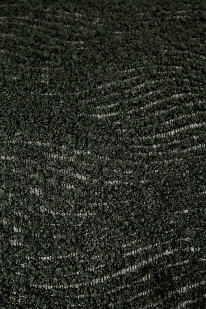 Ethnicraft ORB Ottoman with Forest Fabric Upholstery – Pattern of the soft padding.