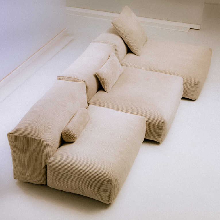 Modular sofa element linen - 105x63