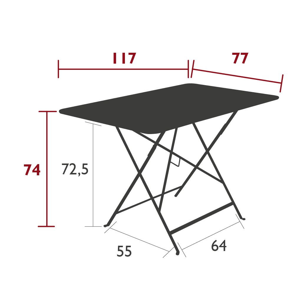 Gartentisch BISTRO - 117x77 _ Fermob _SKU 024082