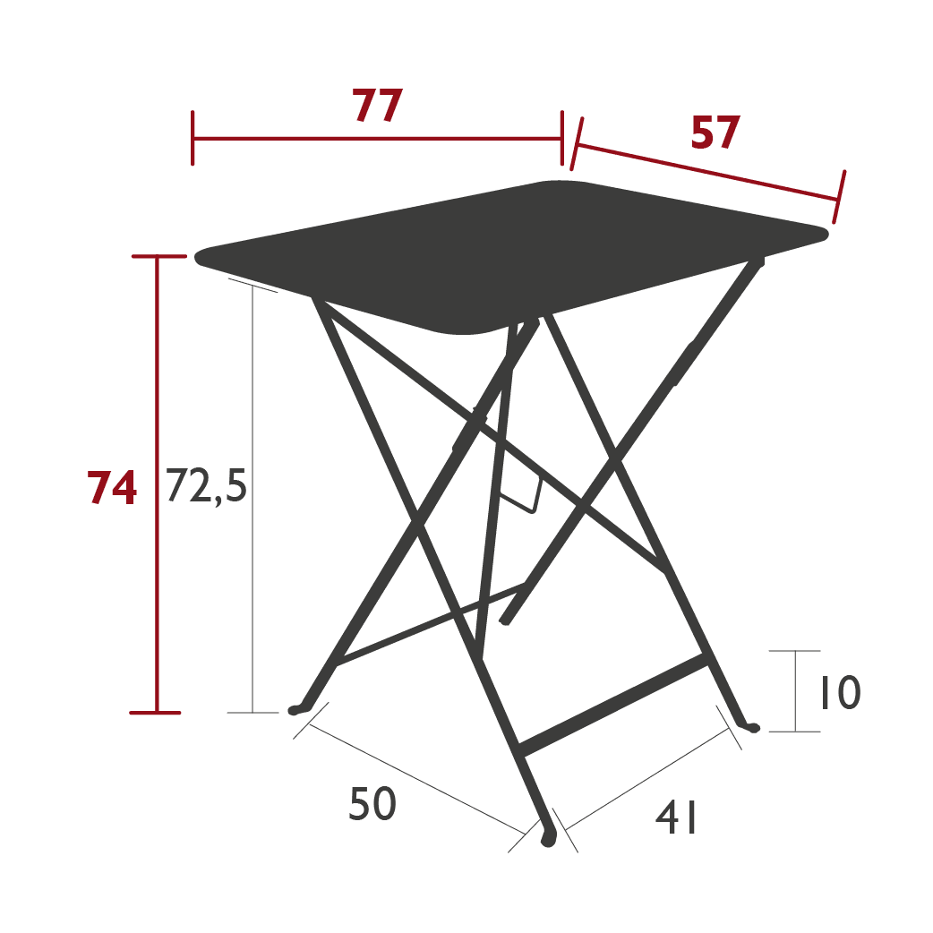 Gartentisch BISTRO - 77x57 _ Fermob _SKU 024326