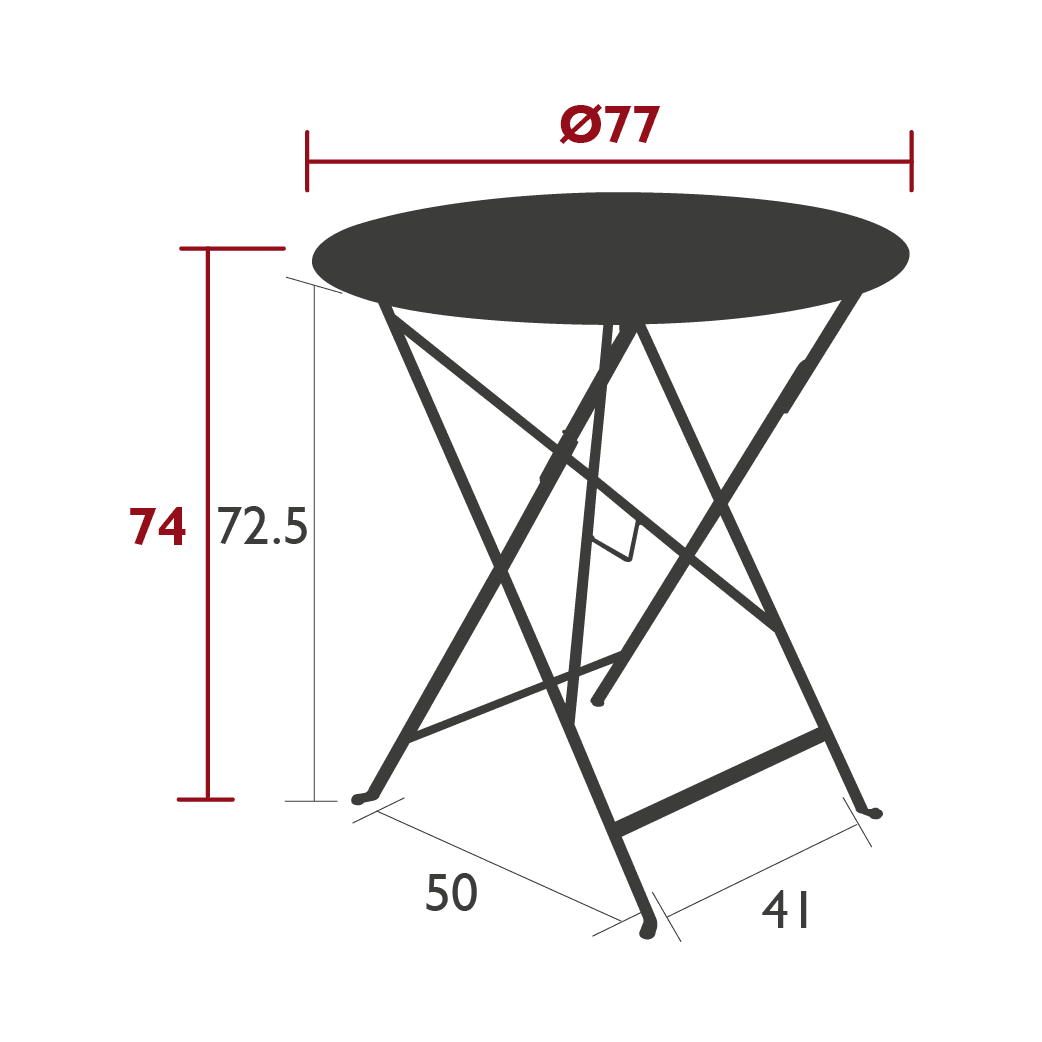 Gartentisch BISTRO - Ø77 _ Fermob _SKU 023347