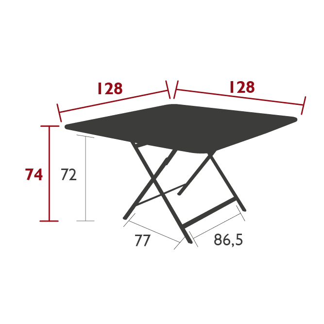 Gartentisch CARACTERE - 128x128 _ Fermob _SKU 5930C7