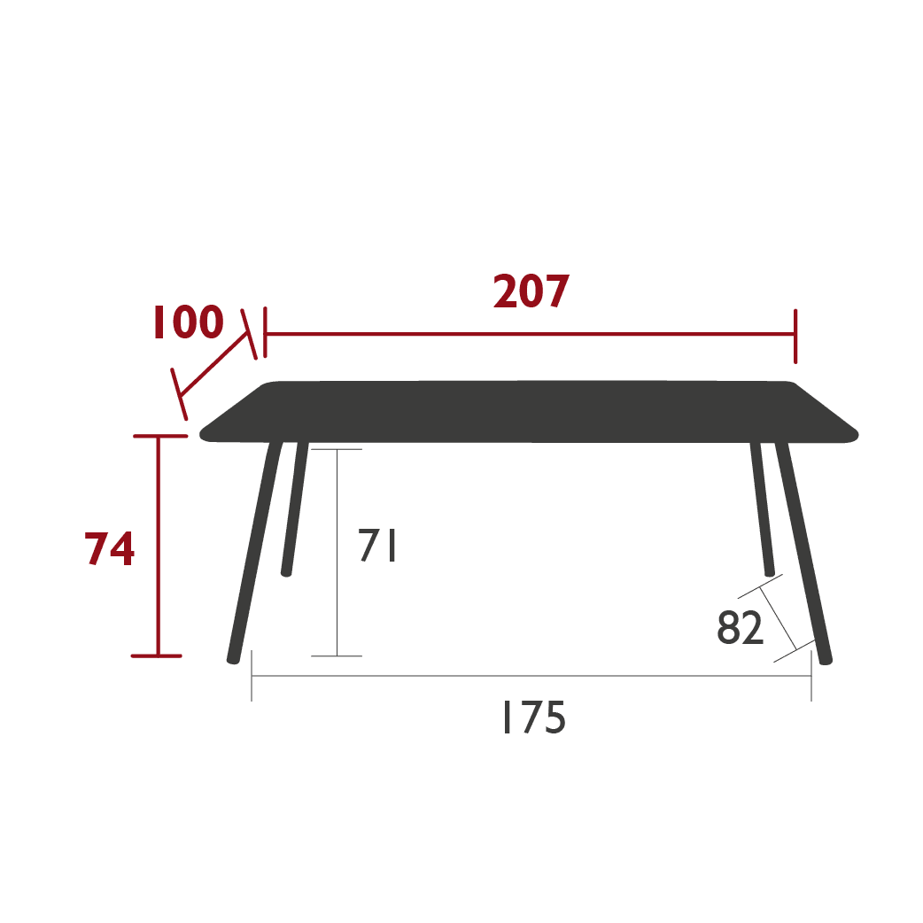 Gartentisch LUXEMBOURG - 207x100 _ Fermob _SKU 413248