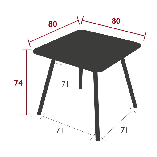 Gartentisch LUXEMBOURG - 80x80 _ Fermob _SKU 413582