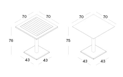 Table de bistrot QUADRO