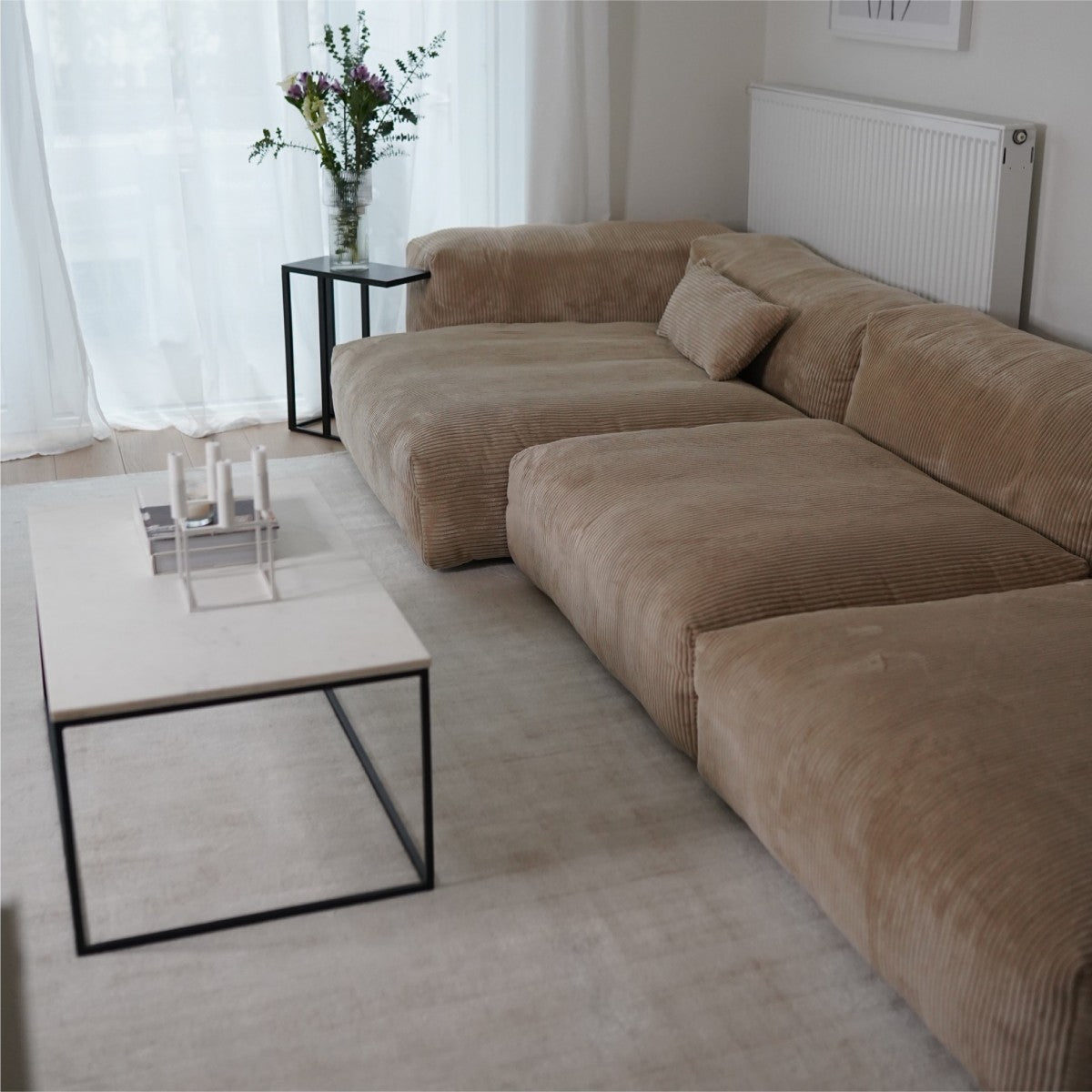 Modular sofa element linen - 105x63