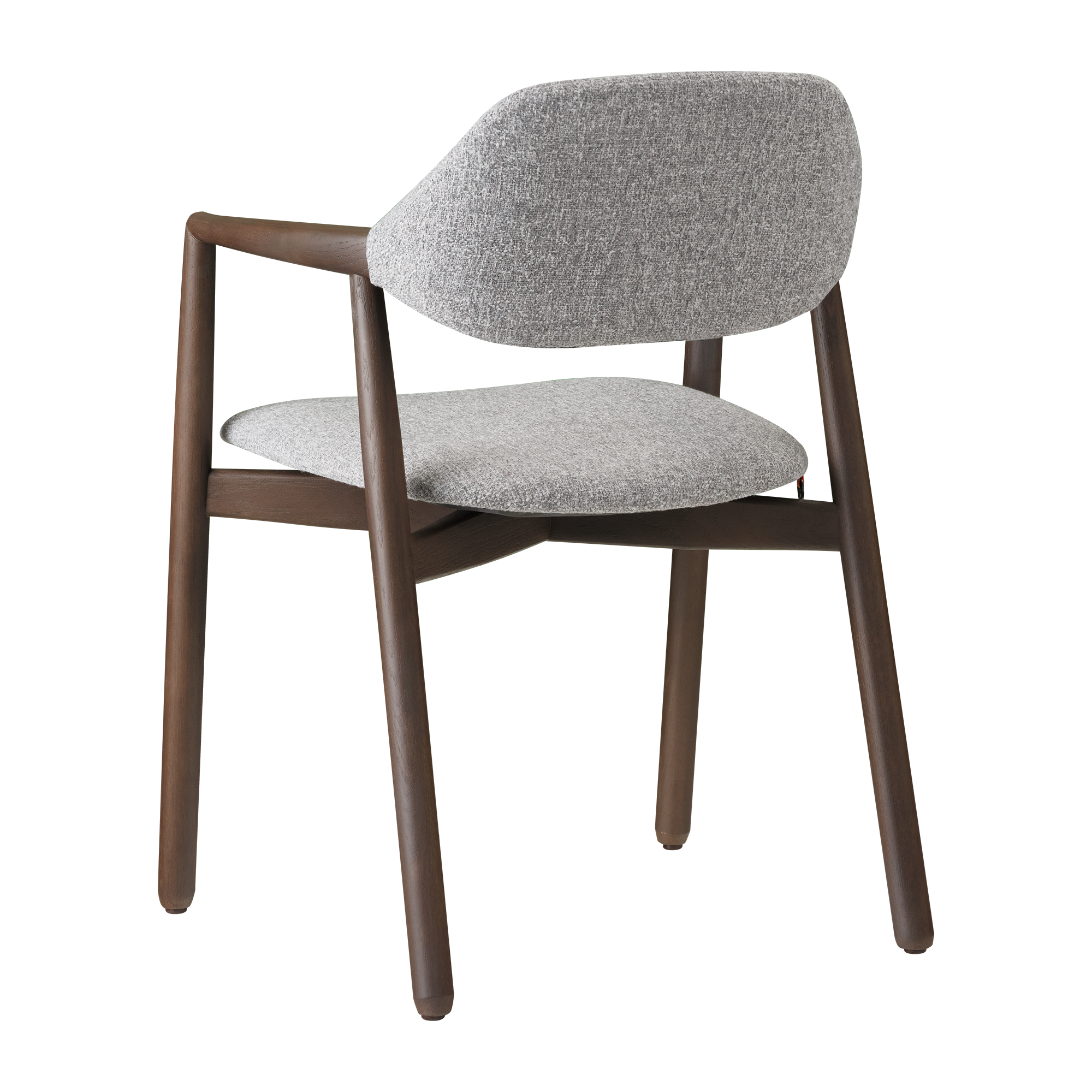 Rückansicht des KNUT C0214 Stuhls von Mobitec – stilvoll geschwungene Rückenlehne mit feinem Detail