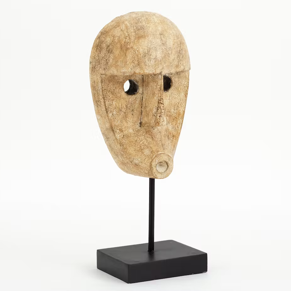 Masque sculpture en bois LILLI