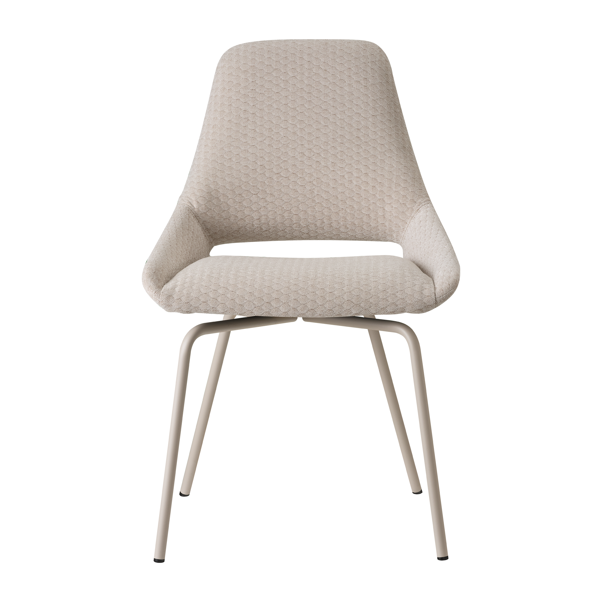 Mobitec Stuhl LOLA C3110 – Frontansicht mit weich gepolsterter Sitzfläche und feinem Metallgestell