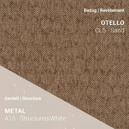 Mobitec LOLA C3612 mit Otello Sand und A15 Structured White – skandinavischer Look in hellen Nuancen