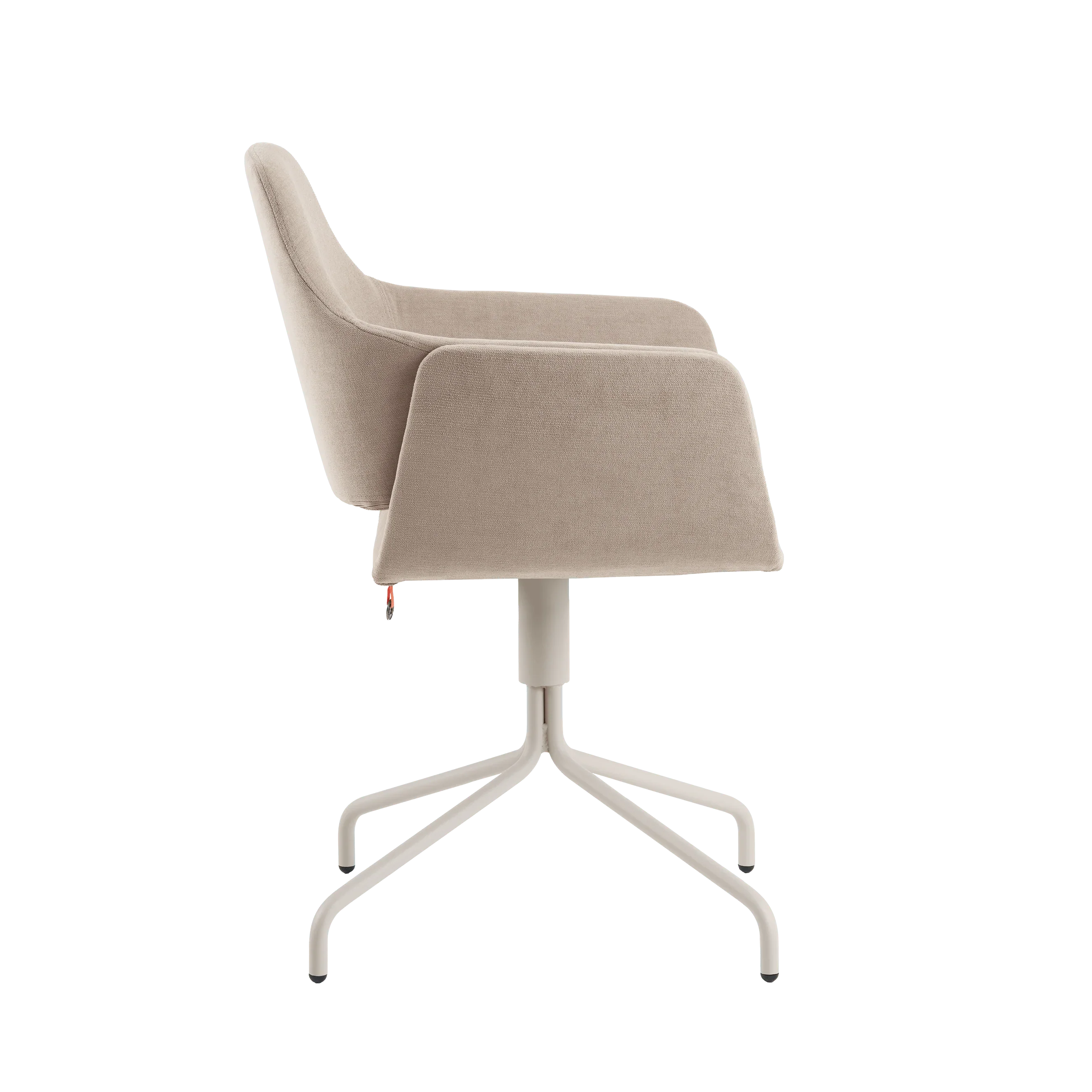 Drehbarer Armlehnstuhl LOTUS C1212 von Mobitec – Seitenansicht mit filigranem Untergestell und ergonomischer Linienführung