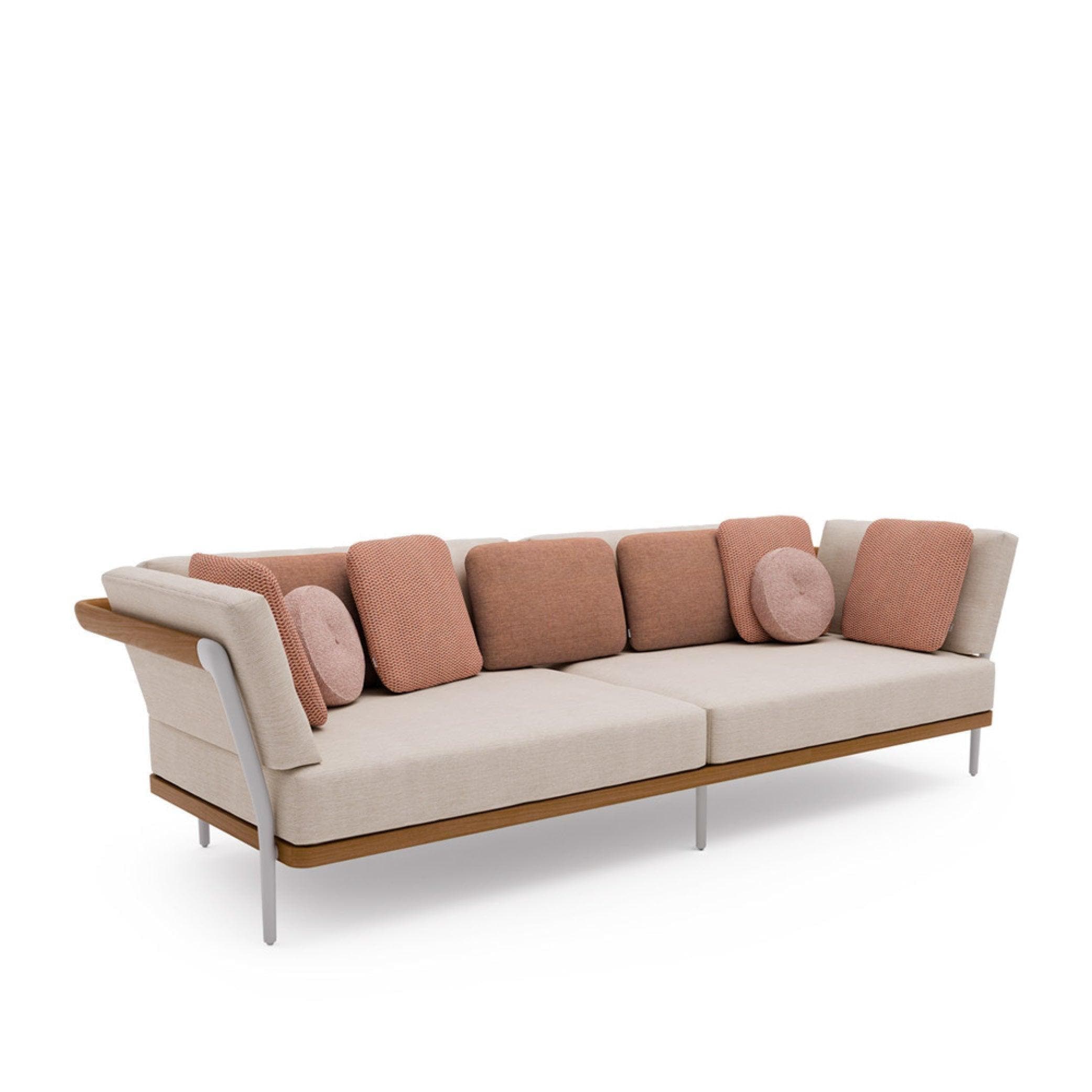 Manutti FLEX tiefes 3-Sitzer Sofa - Flint/Teak - Original Homestories