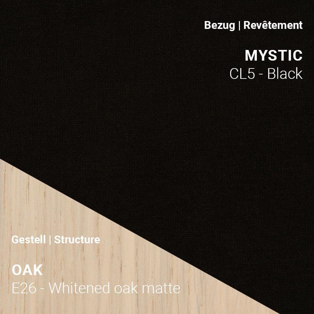 Mystic CL5 Black auf MARGAUX C0312 mit hellem Eiche Whitened Matte Gestell (E26)