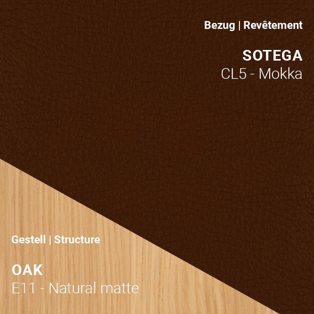 MARGAUX C0312 in Sotega CL5 Mokka kombiniert mit Eiche Natural Matte (E11)