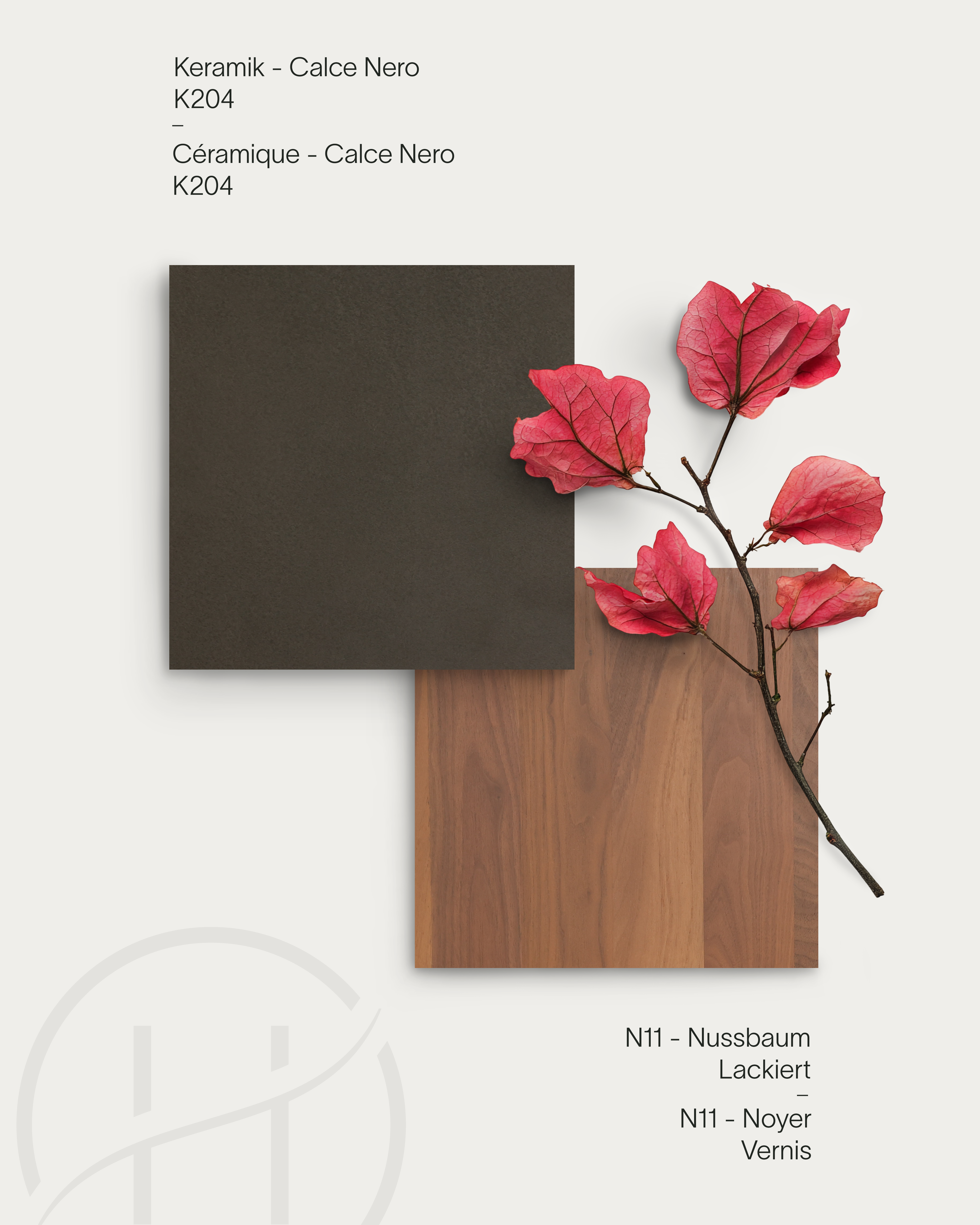 Dining table DOLMEN T0700 - ceramic &amp; walnut