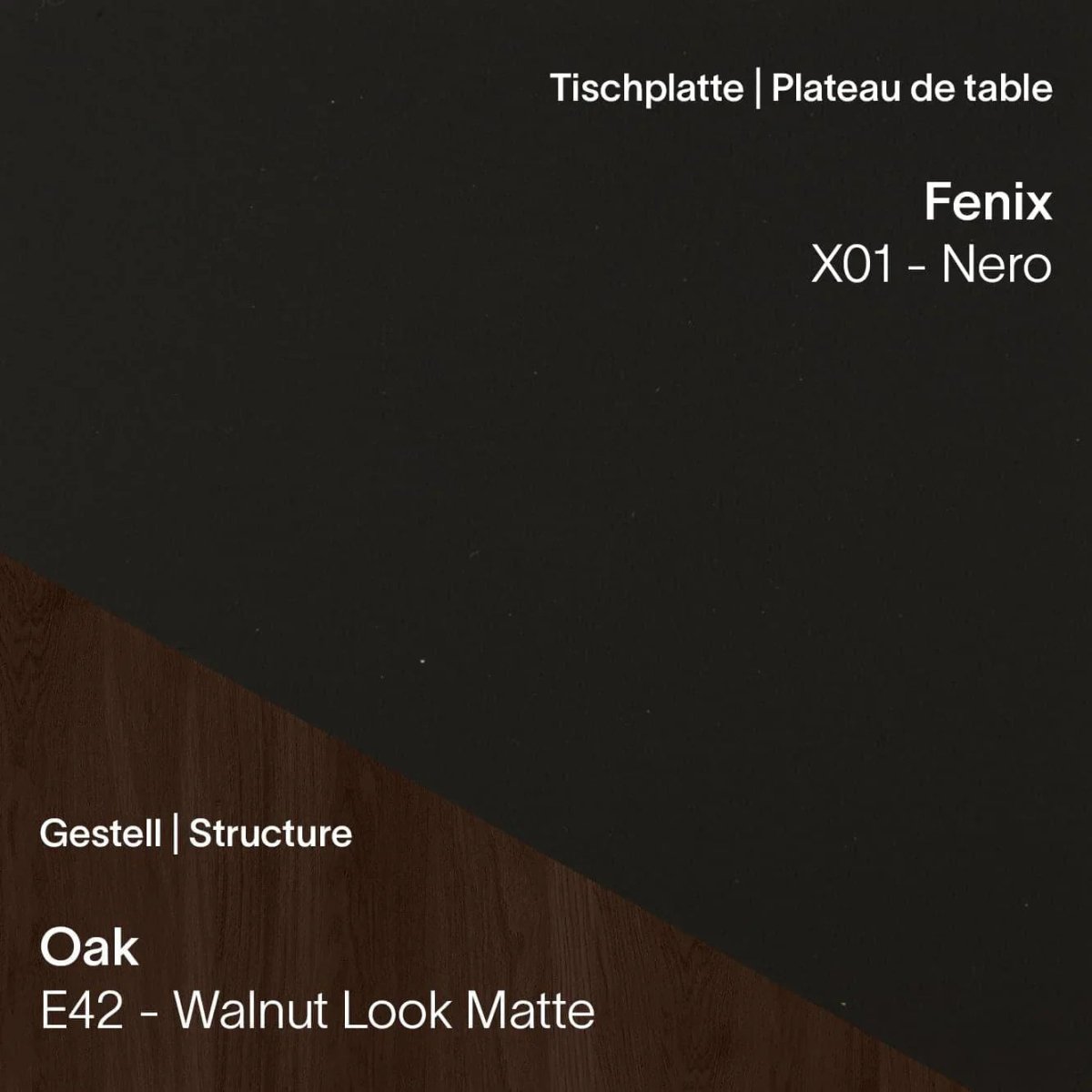 Mobitec - Arbeitstisch TRAVA T1611 - Fenix & Eiche - T1611-X01-E42-100/200 | Homestorys