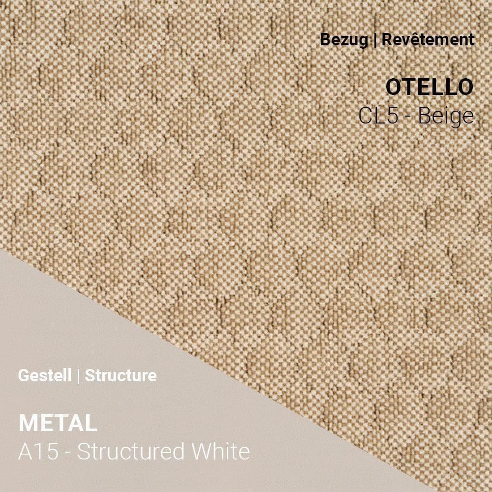 Otello CL5 Beige auf PAMP C1710 mit strukturiert weißem Gestell A15
