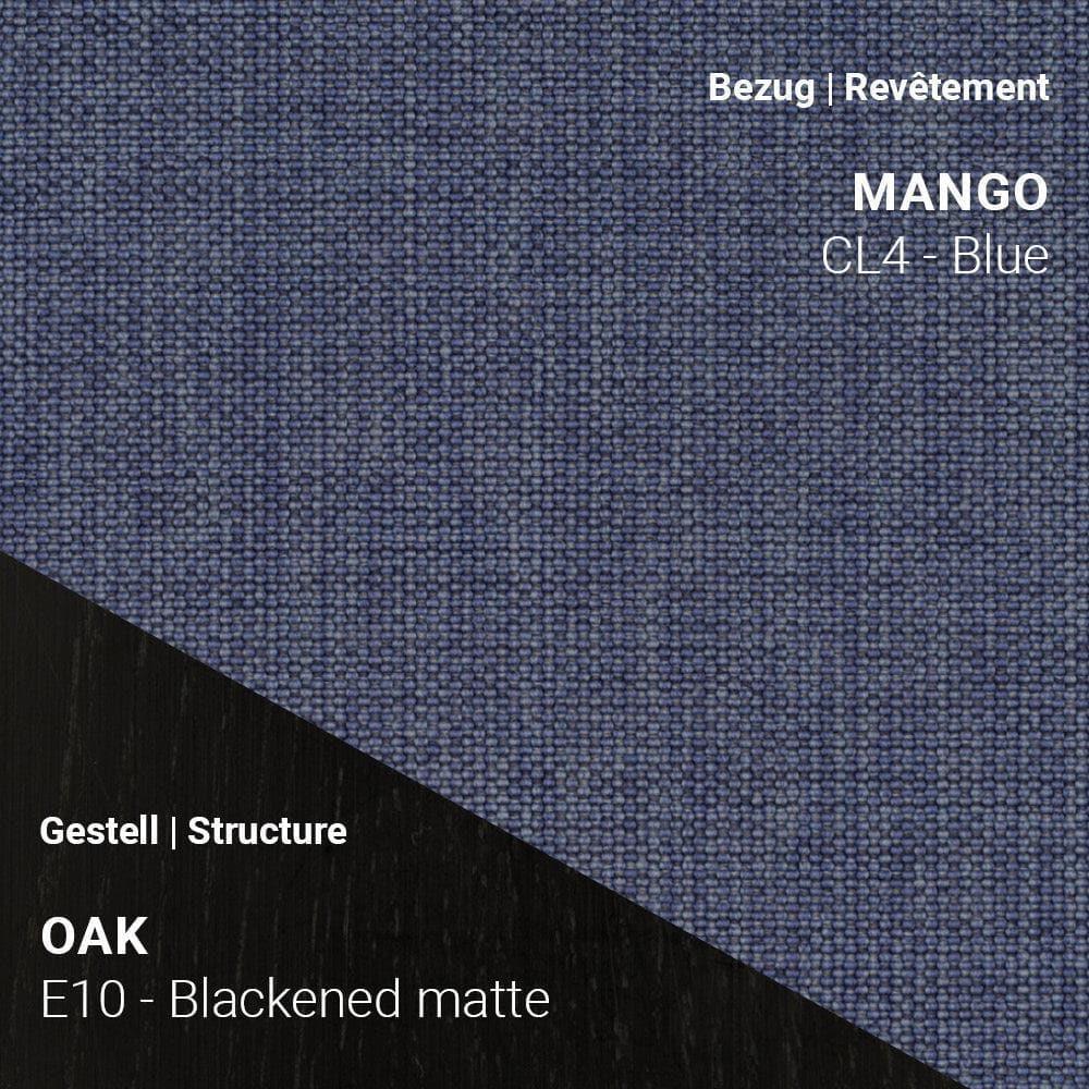 SAGA C0110 mit Bezug Mango CL4 Blue und dunklem Gestell Eiche Blackened Matte (E10)