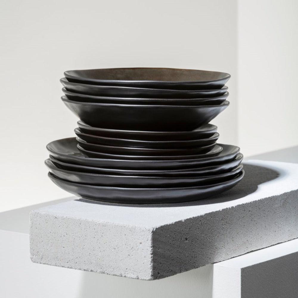 Serax - Teller - Set Dunkelgrau PURE - 4x B1012016 + 4x B1012015 + 4x B1018006 | Homestorys