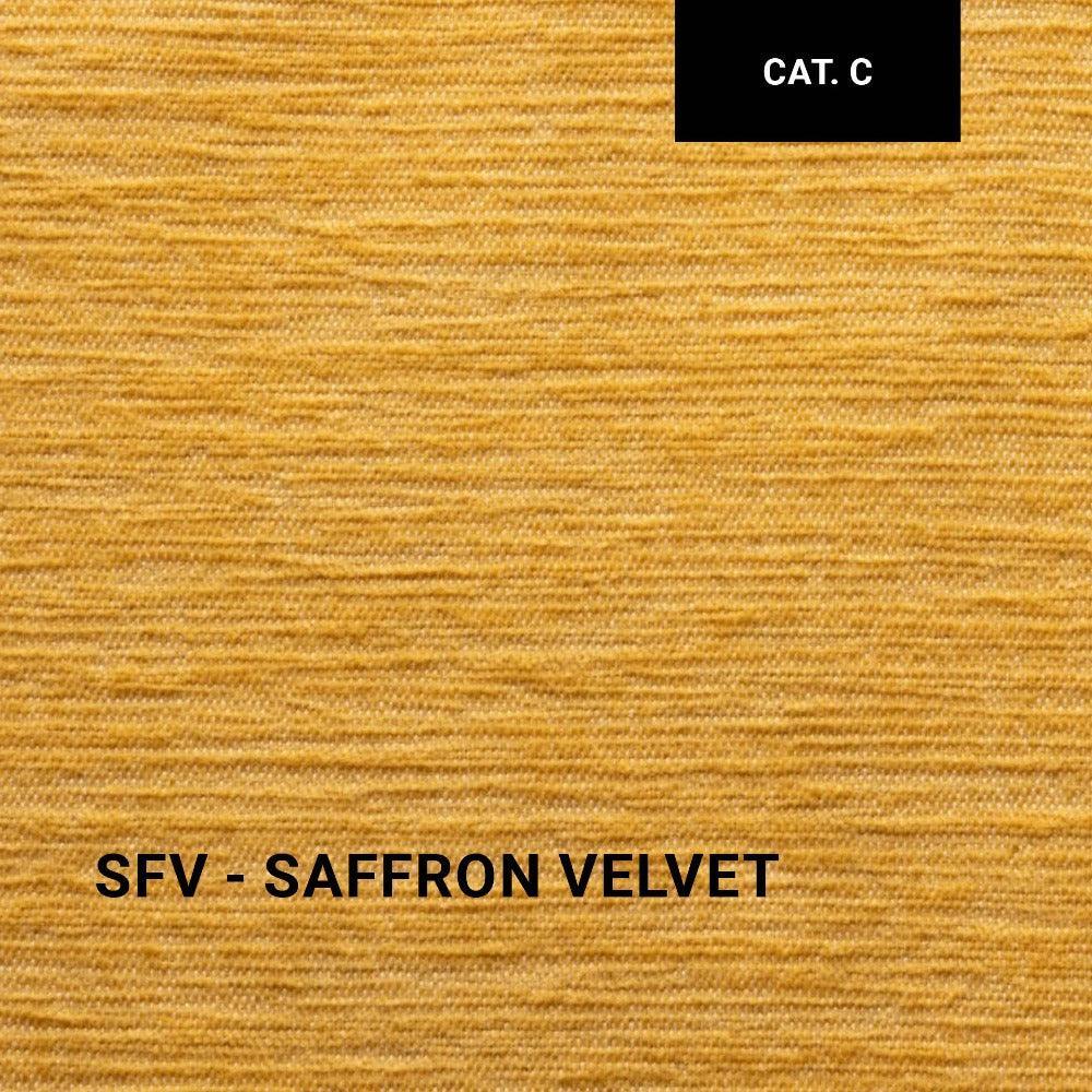 STYLETTO 55 in Sand mit Saffron Velvet – sonniges Gelb in weicher Samtoptik für ausdrucksstarke Outdoor-Akzente