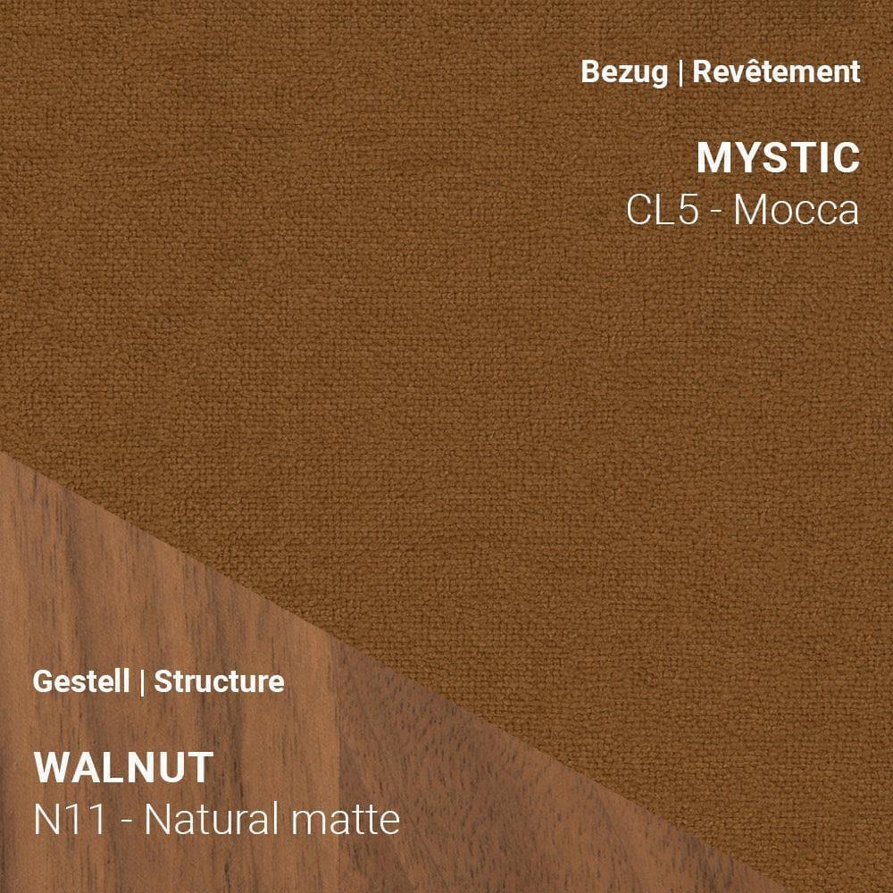 THALIA R0118 mit Bezug Otello CL5 Sand und Nussbaumgestell Natural Matte (N11)