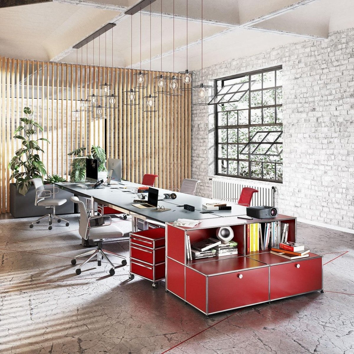 USM Haller - Tisch T69 - QS T69 Linoleum Nero | Homestorys