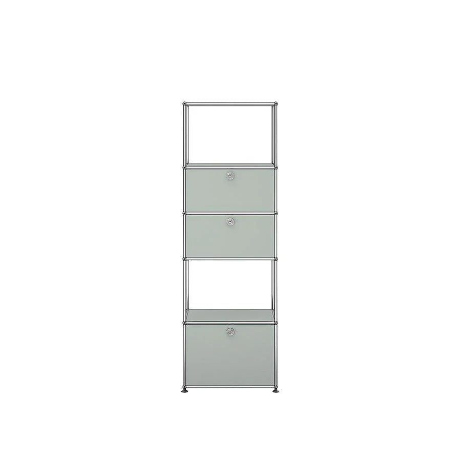 USM Haller M52 Regal in Lichtgrau – neutrales, modernes Aufbewahrungsmöbel mit flexibler Struktur für Wohnzimmer, Homeoffice oder Studio