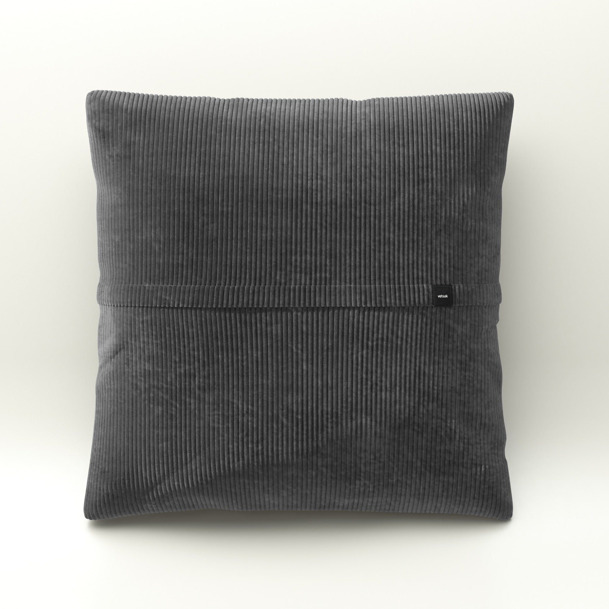 Jumbo Pillow von vetsak in Cord Velour Dark Grey – modernes XXL-Kissen mit strukturierter Tiefe