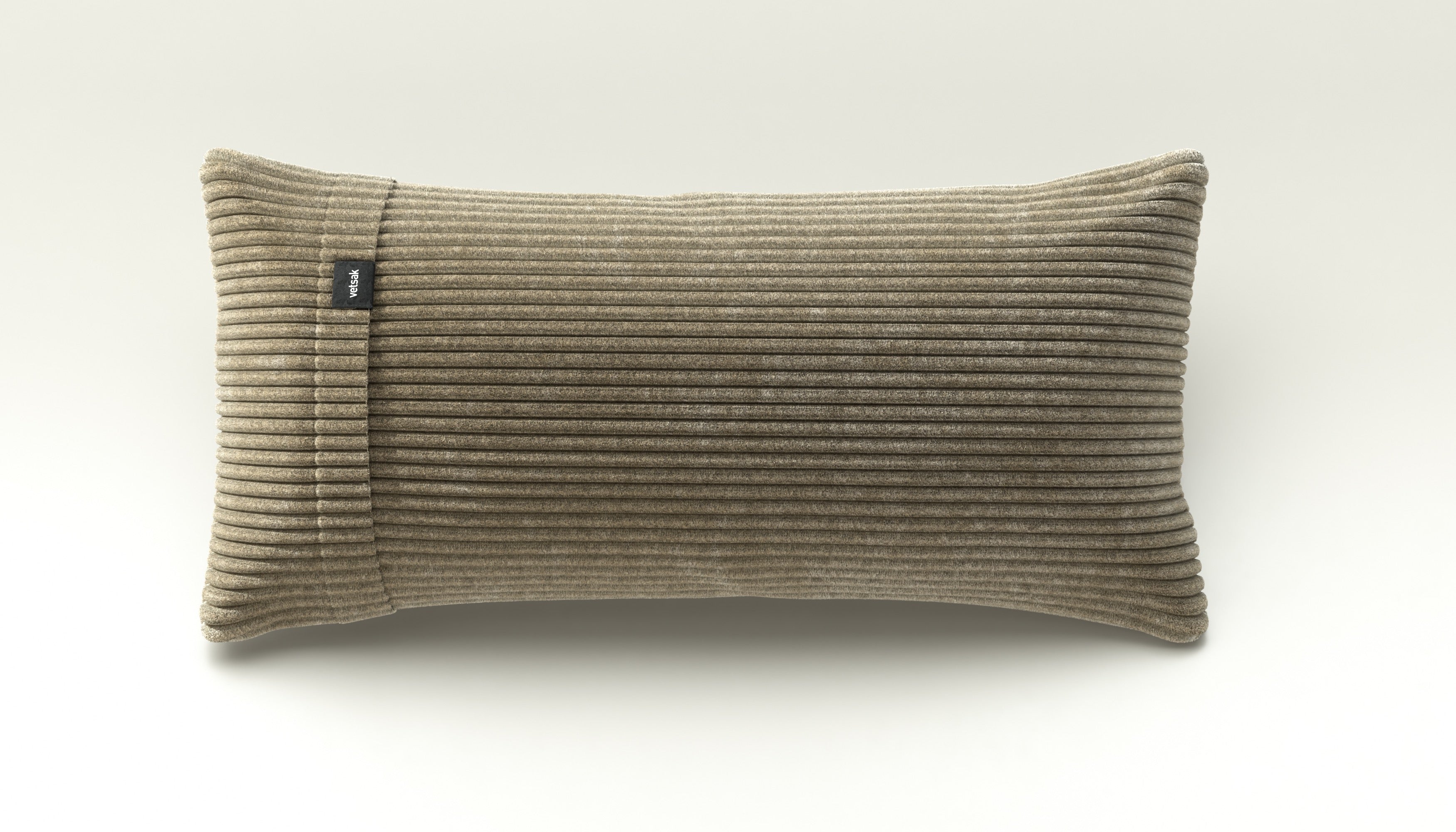 Kompaktes Kissen in Cord Velour Khaki – zeitloser Grünton mit tiefer Struktur