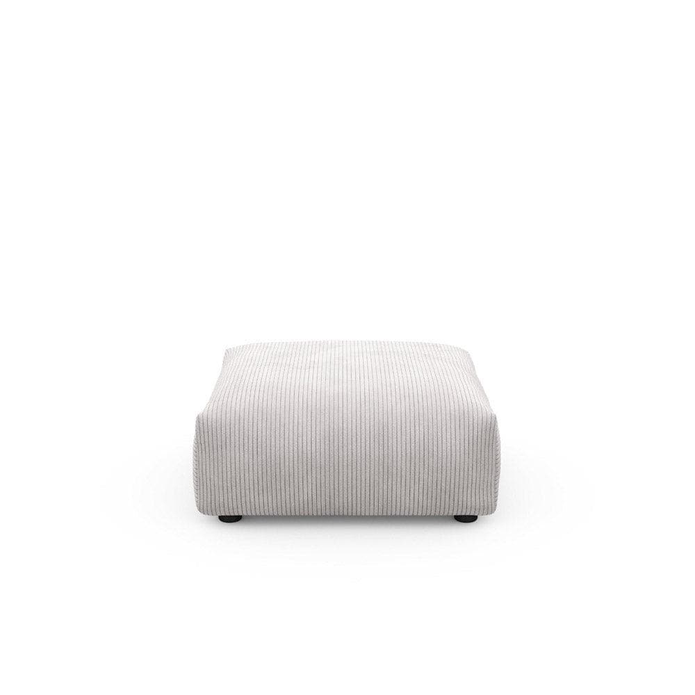 Modulares Sofaelement 84x84 cm in Cord Velours Platinum von Vetsak – kompaktes Designmodul für flexible Sofasysteme