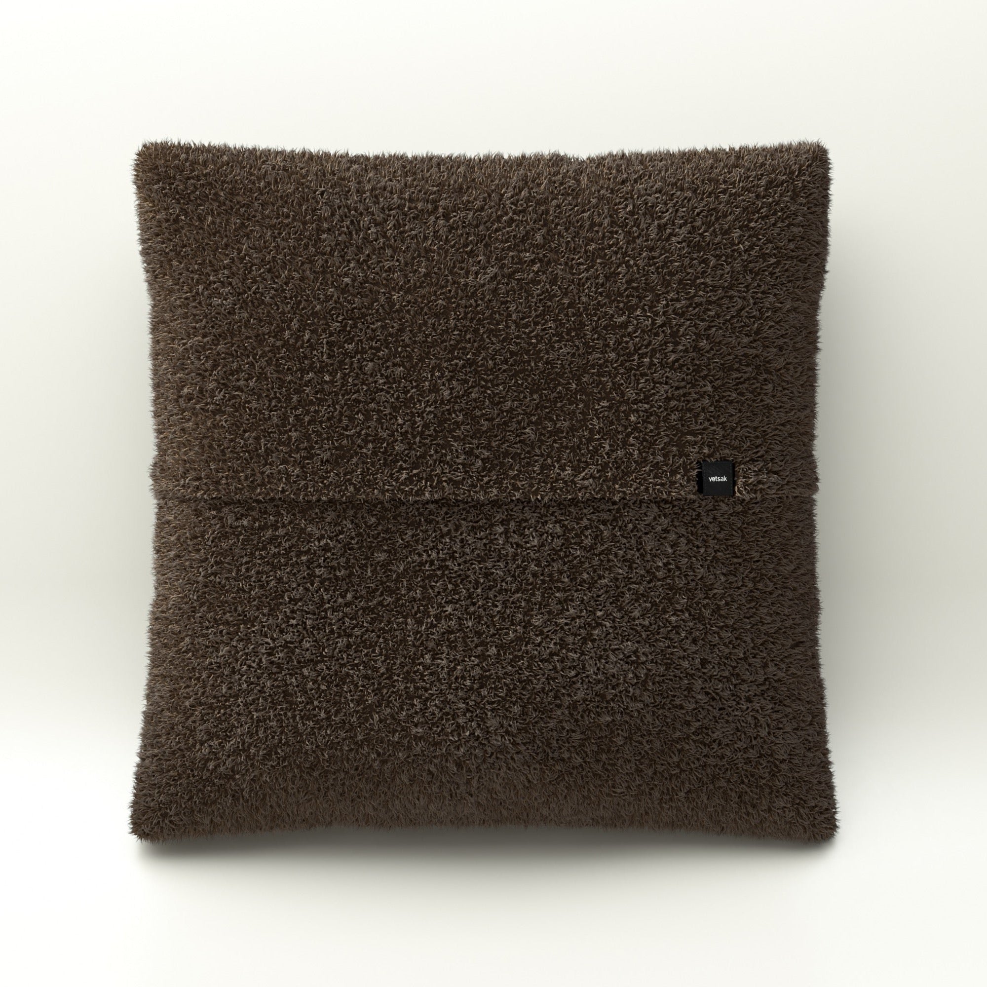 Jumbo Kissen von vetsak in Doodle Cacao – großes Strukturkissen in intensivem Schokobraun