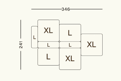 Ensemble de canapés modulaires 09