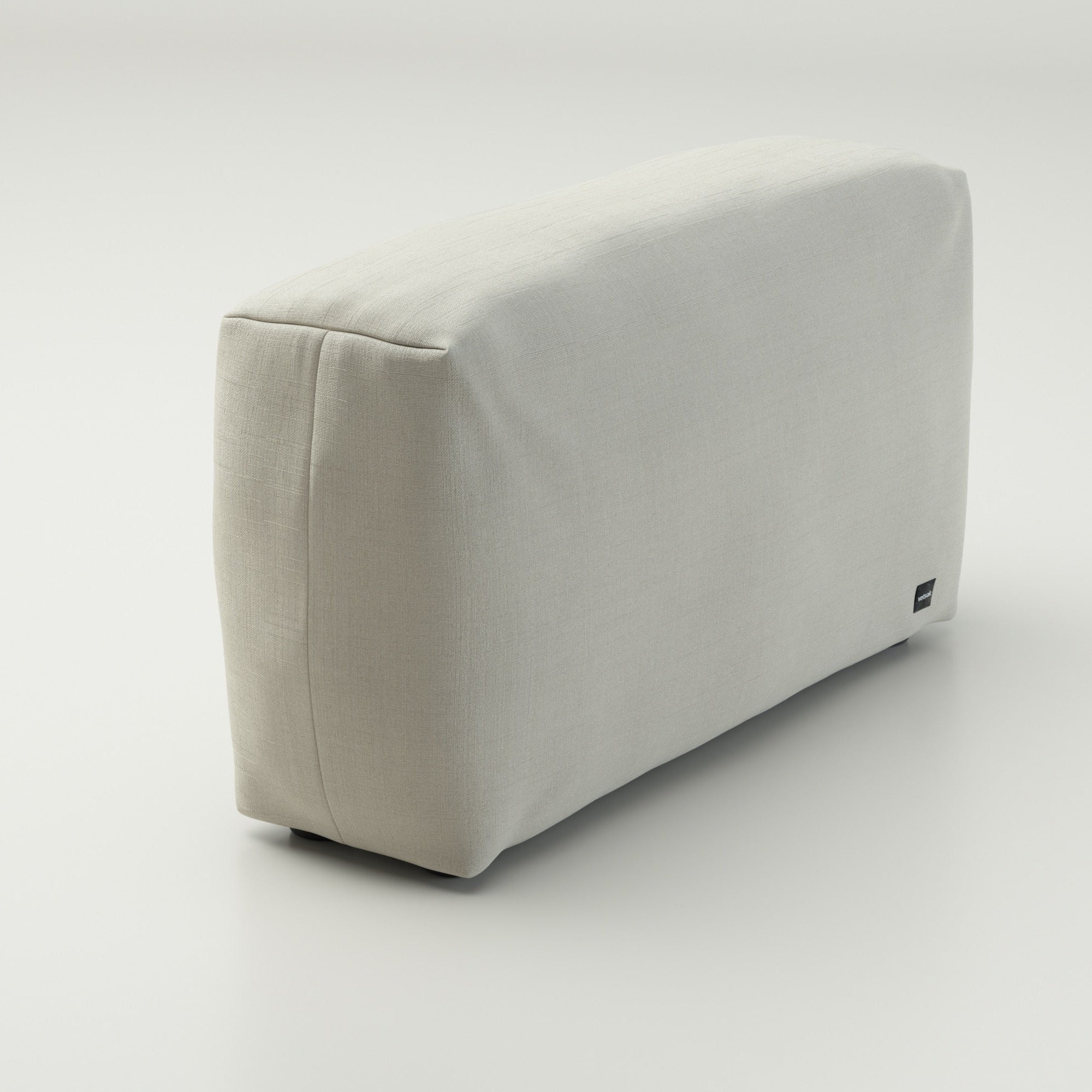 Sofa Seitenteil Large 105x31 cm Pique Creme – Outdoor-Modul in freundlich heller Farbe