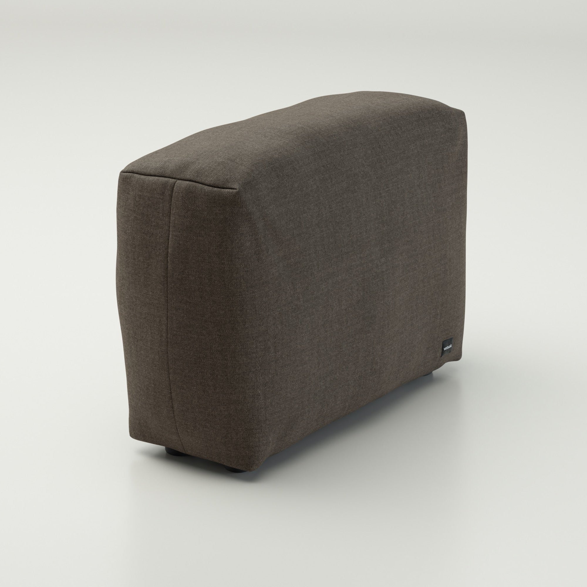 Outdoor Sofa Seitenteil Medium 84x31 cm in Pique Taupe – dezentes Lounge-Modul für Terrasse & Garten