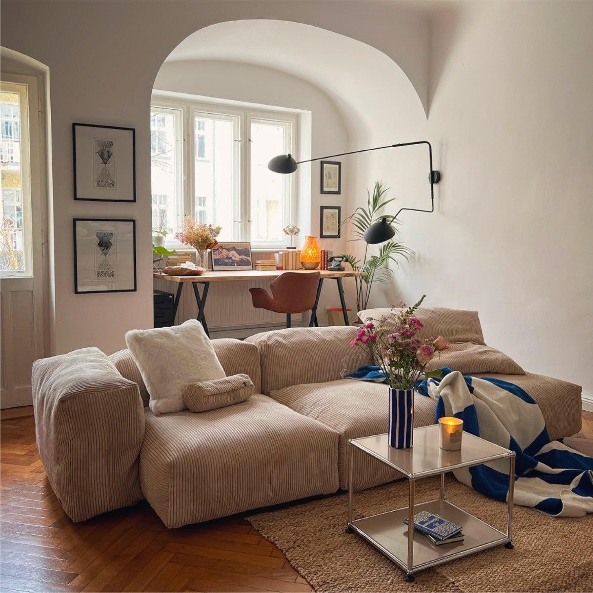 Modulares Sofaelement Vetsak PIQUE 84x63 – stilvoll integriert im modernen Wohnzimmer