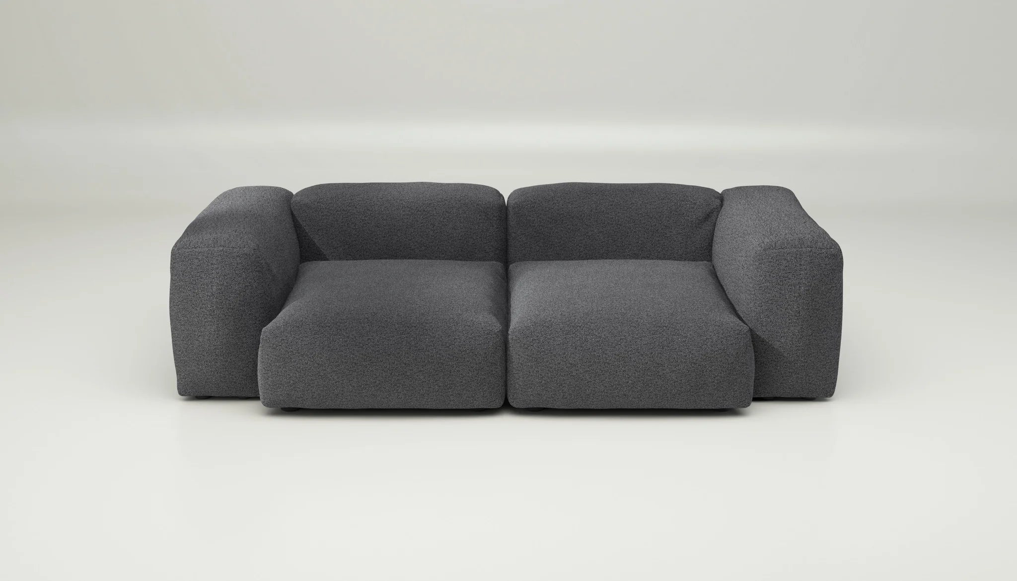 Vetsak Sofa SET 02 M Loop Loop Anthracite – dunkles Bouclé-Modul für stylisches Wohnen