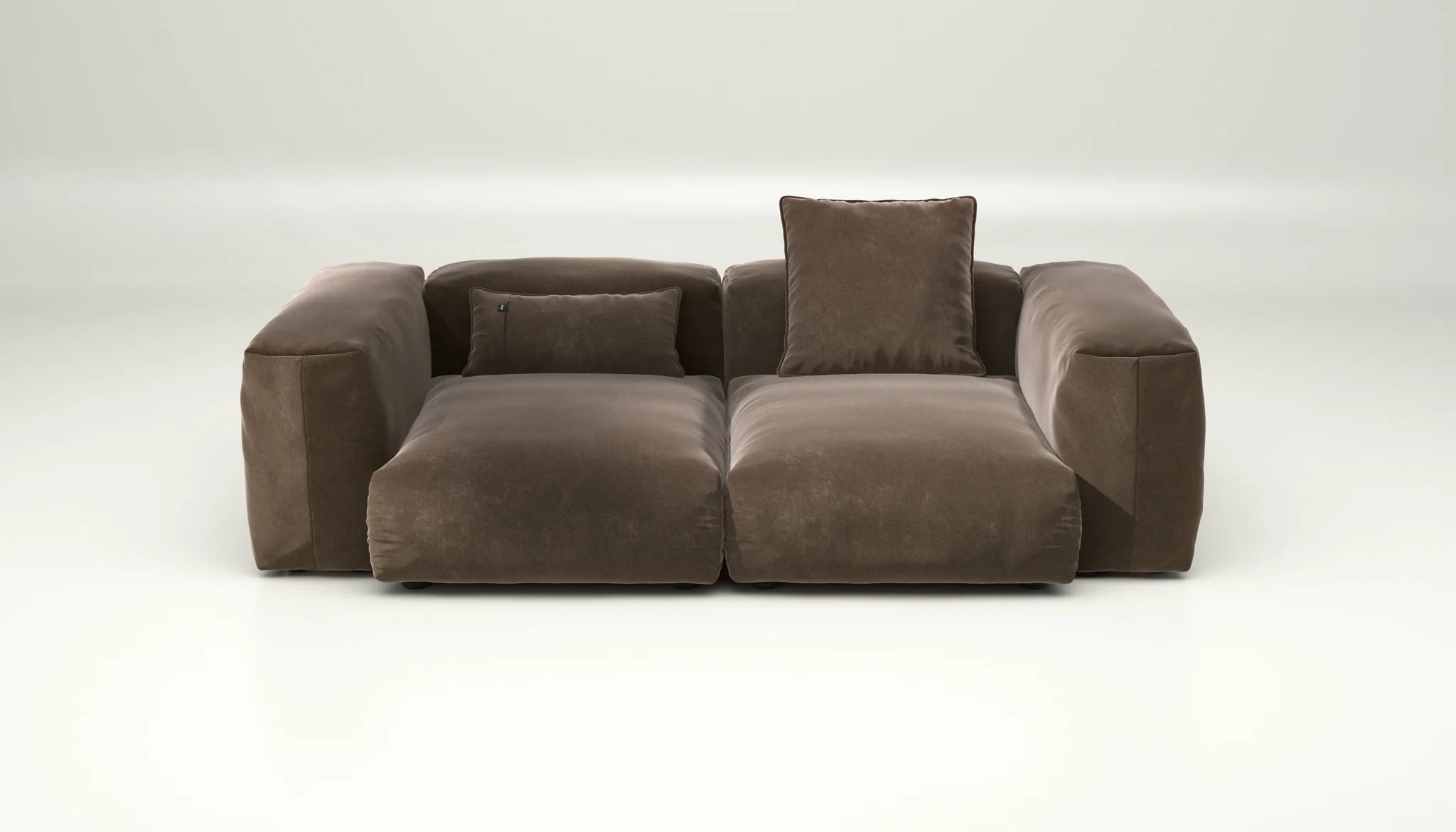 Vetsak SET 02 M Suave Espresso mit Kissen – weiches Lounge-Sofa in edlem Braun