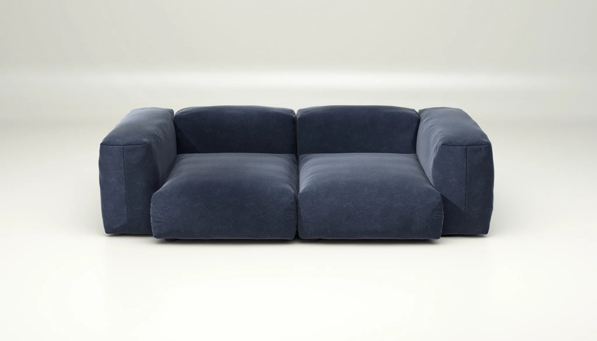 Vetsak Sofa Navy SET 02 M – kräftiges Blau in weichem Suave Stoff für stilbewusste Räume