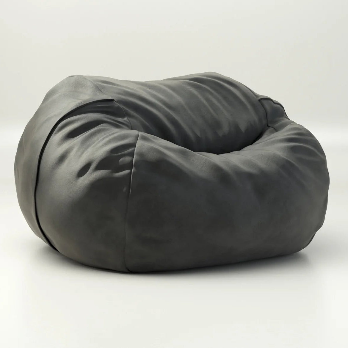 Leder Sitzsack von Vetsak in Dunkelgrau – edler Beanbag mit Premium-Look