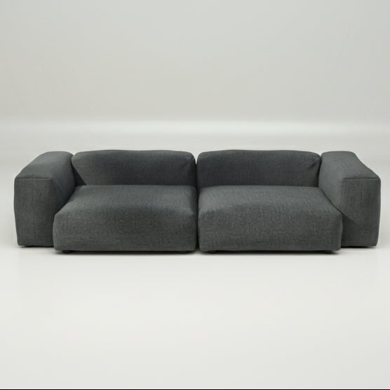 vetsak Sofa SET 02 L in Piqué Dark Grey – UV-beständiger Stoff für moderne Outdoor-Gestaltung