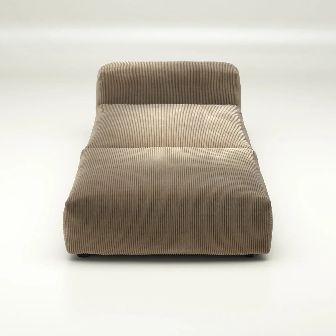 Cord Velour Sofa Set 07 in Sand – helles Modularsofa ohne Kissen