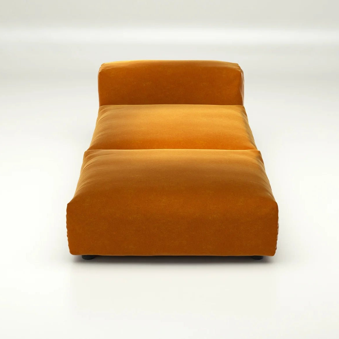 Sofa Set 07 in Suave Orange Blaze – auffälliger Farbakzent für mutige Einrichtungen, ohne Kissen