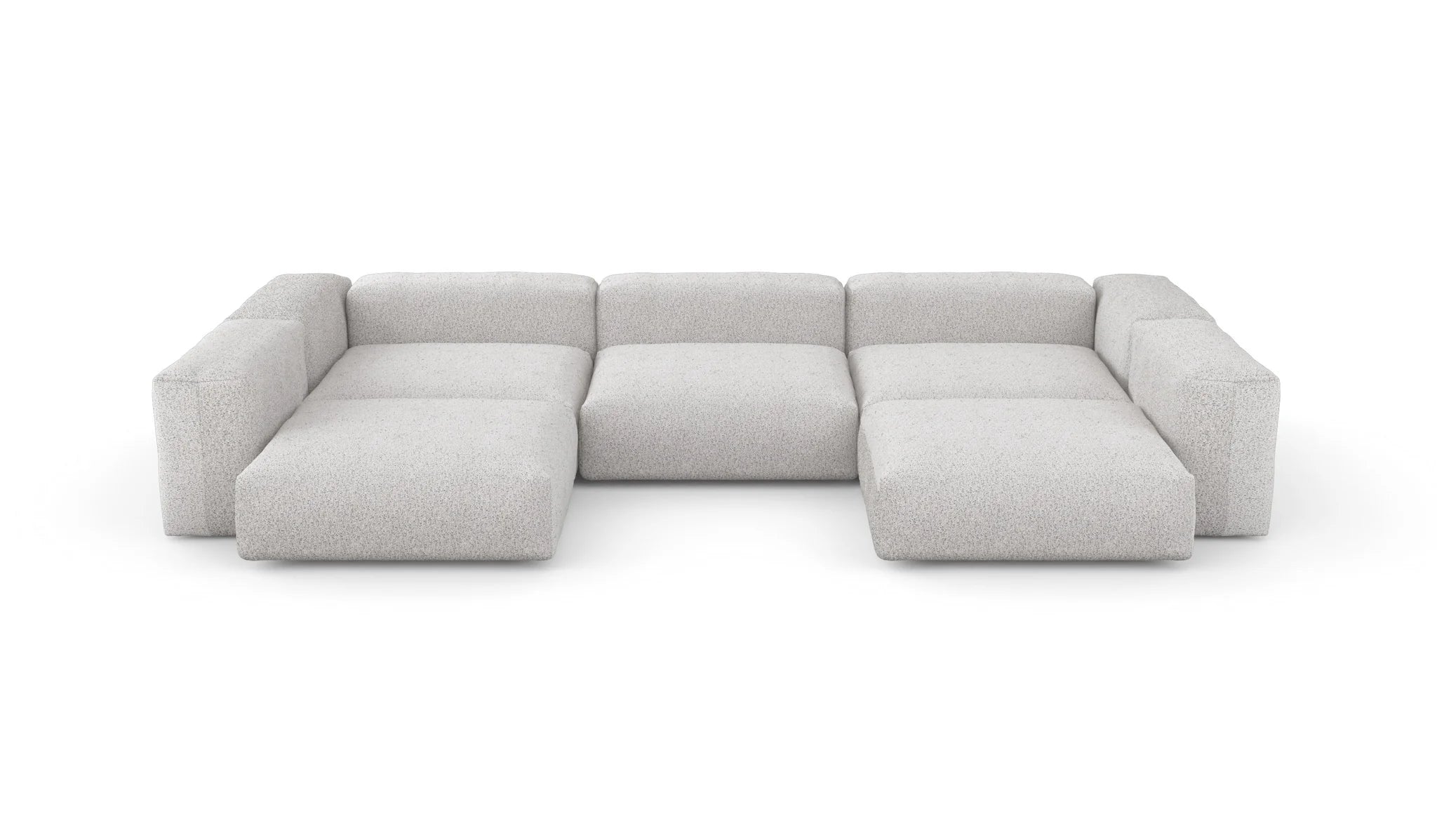 Modular sofa U-shaped leather - L