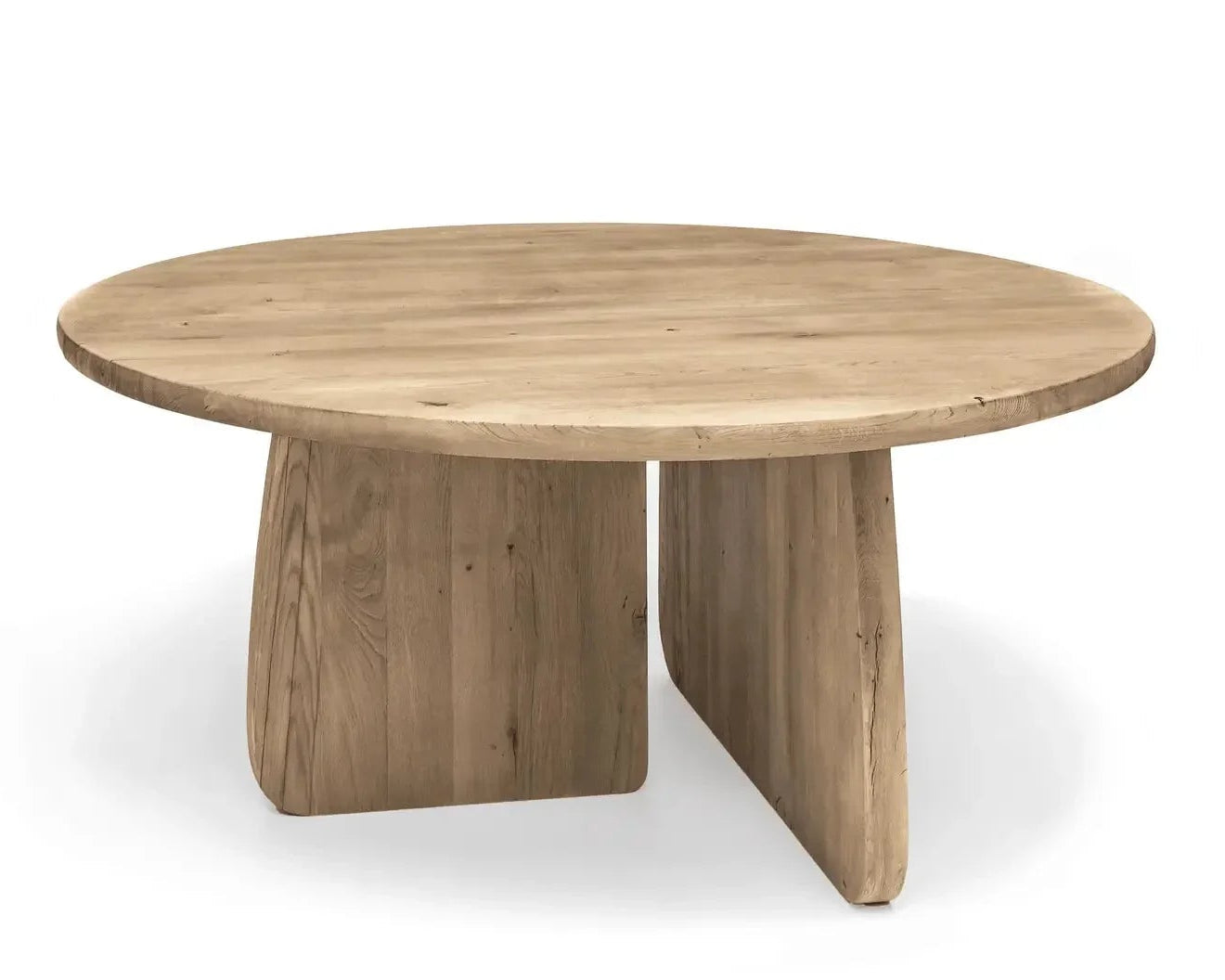 Runder Esstisch VINCENT aus massivem Teakholz – zeitloses Design mit klarer Linienführung, ideal für moderne Essbereiche im Indoor- oder Outdoorbereich
