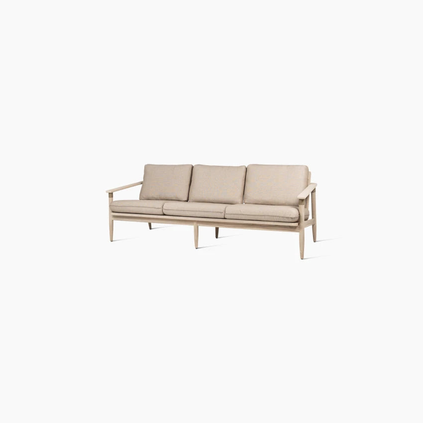 Vincent Sheppard DAVID 3-Seater Garden Sofa Made of Polypropylene Rope and Teak Wood