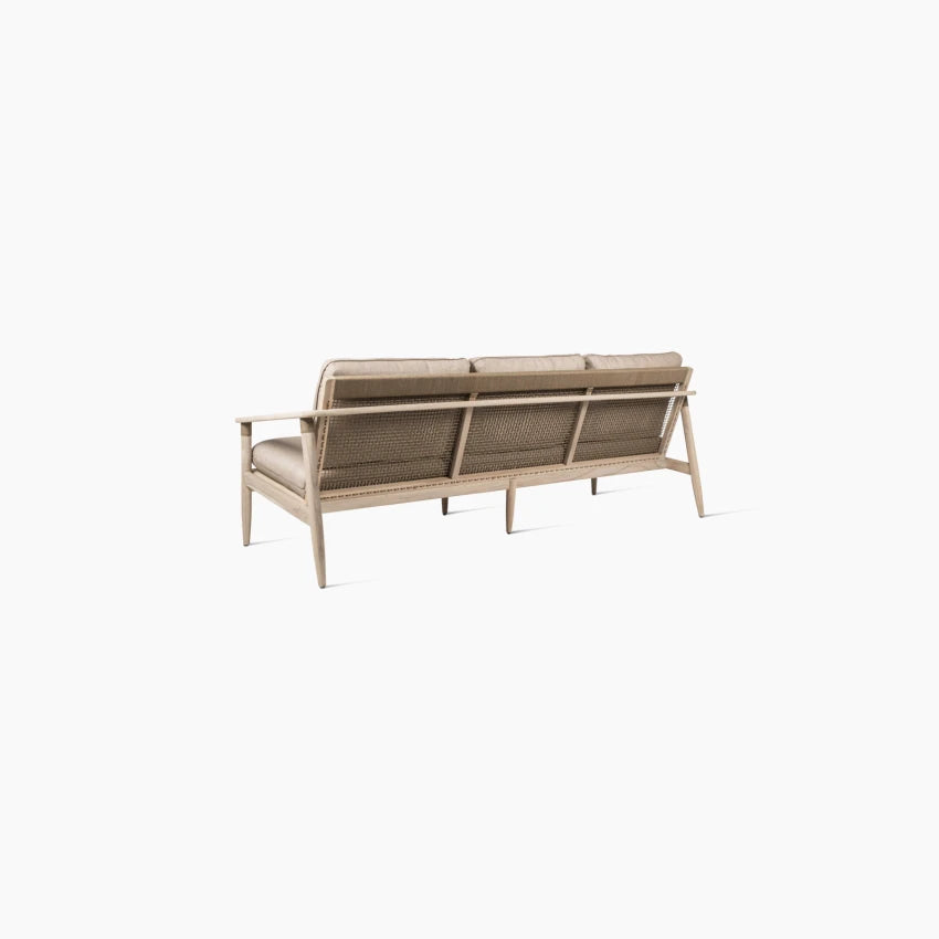 Vincent Sheppard DAVID Garden Sofa in Aged Teak with Greige Rope