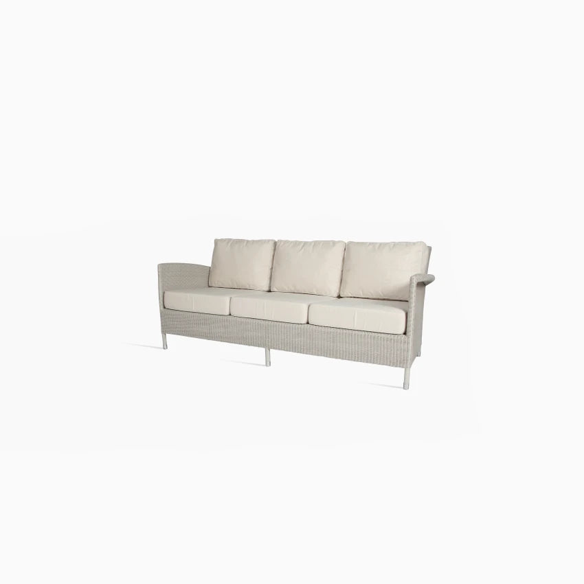 Vincent Sheppard SAFI 3-Seater Garden Sofa in Old Lace with Canvas Pillows