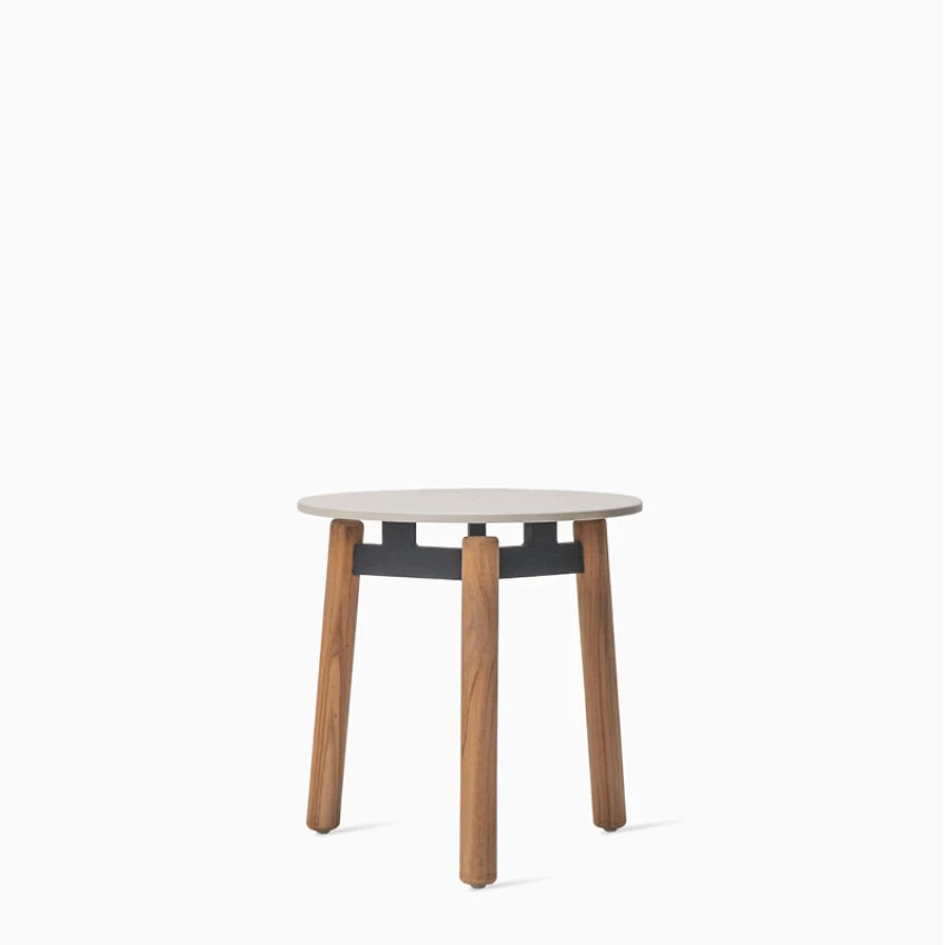 Table d'appoint Vincent Sheppard LENTO en teck avec plateau en céramique, à Portland
